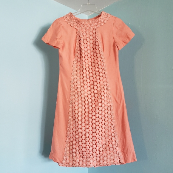 Sylvia Ann Dresses & Skirts - Vintage 1960s pink Sylvia Ann mod go-go dress M